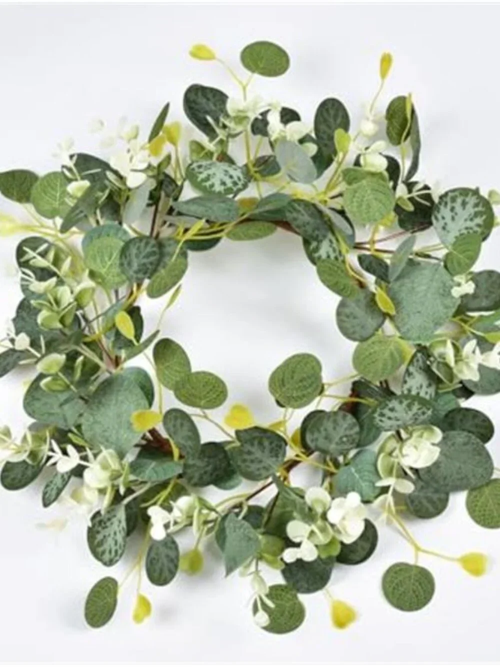 Artificial Green Eucalyptus Wreaths 14'' Spring Summer Eucalyptus Leaf